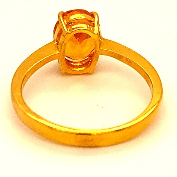Mandarin Spessartine 2.30ct Solid 22K Gold Ring - Picture 4 of 6